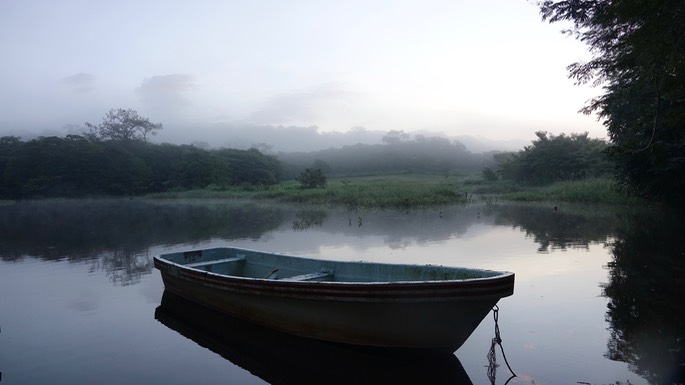 Boat on the pond at rancho primavera